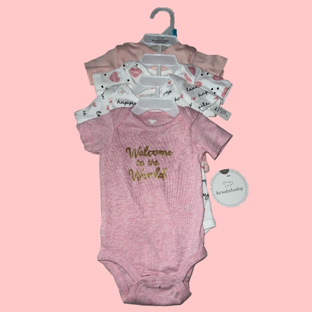 Set of 4 onesies 3-6 months